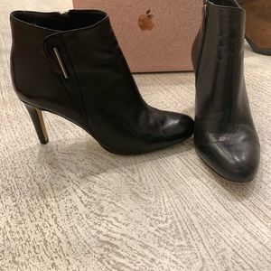 Vince Camuto black high heeled booties